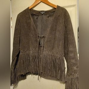 Vintage Rampage leather fringe jacket size  M